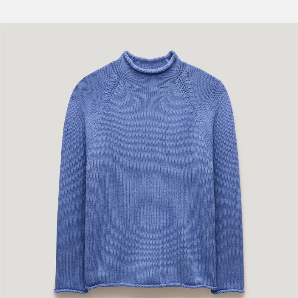 J. Crew 1988 Rollneck sweater Heather Royal M NWT